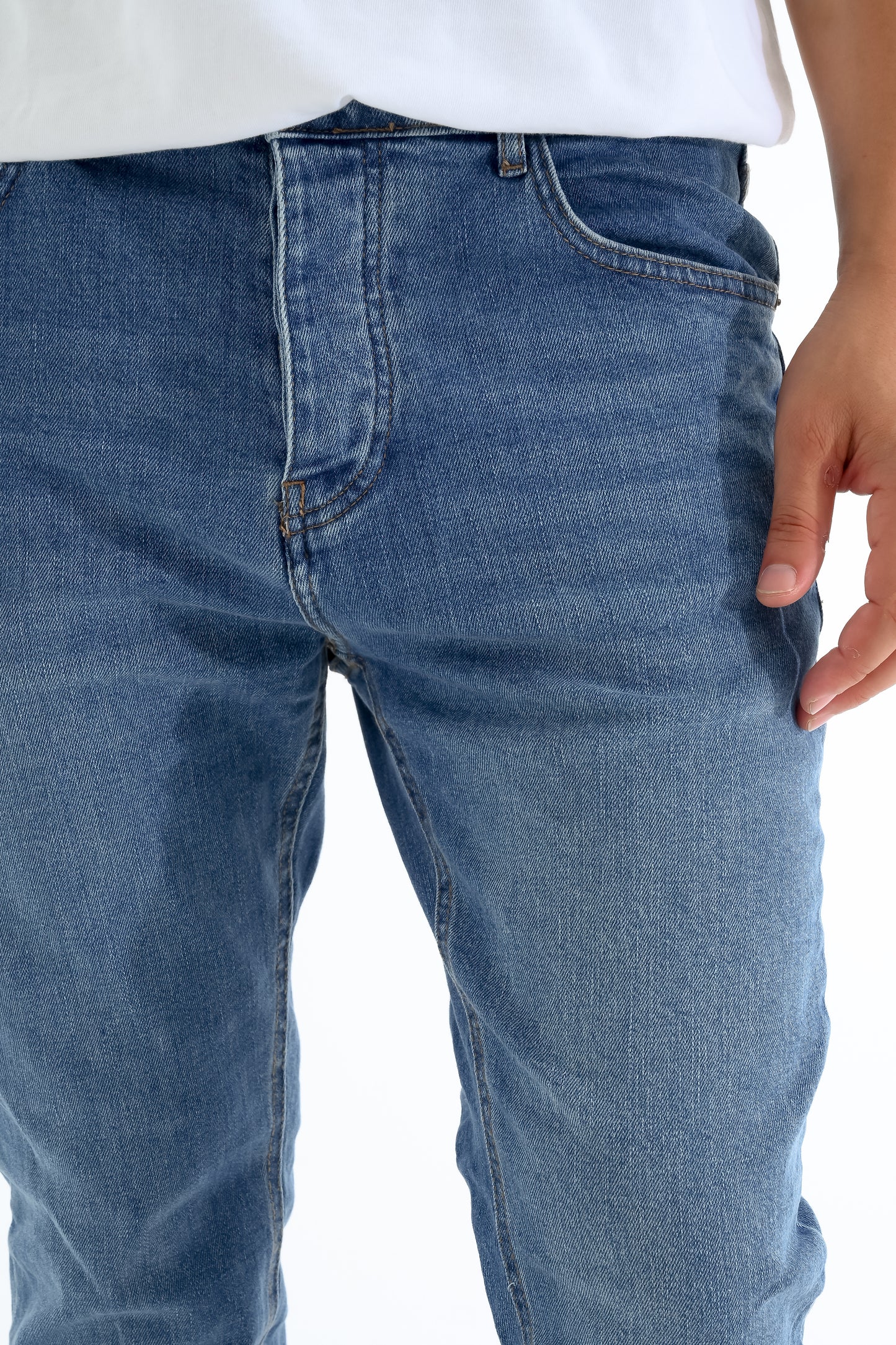 بنطلون جينز أزرق بيج سايز ( كحلي فاتح ) P-5