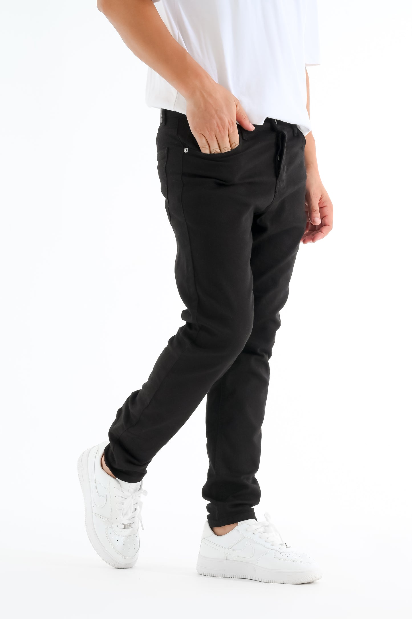 Black Slim Fit Basic Pants