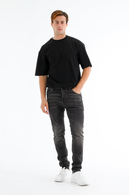 بنطلون جينز أسود كاجوال P-18