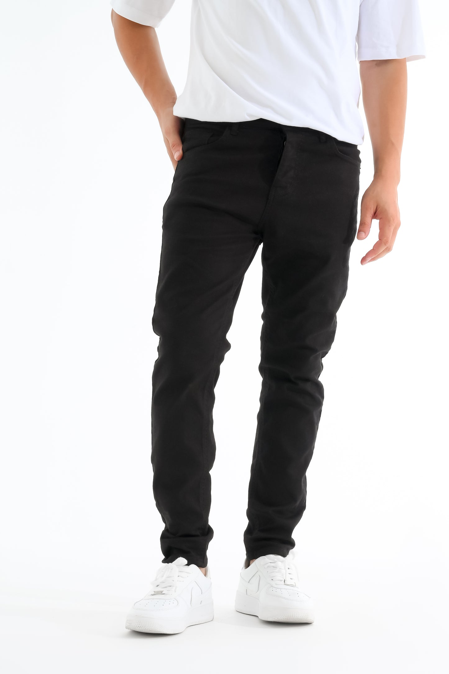 Black Slim Fit Basic Pants
