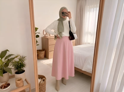 جيبة كلاسيك واسعة – بينك -SB4
