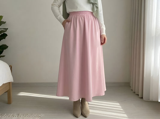 Classic wide skirt - Pink - SB4