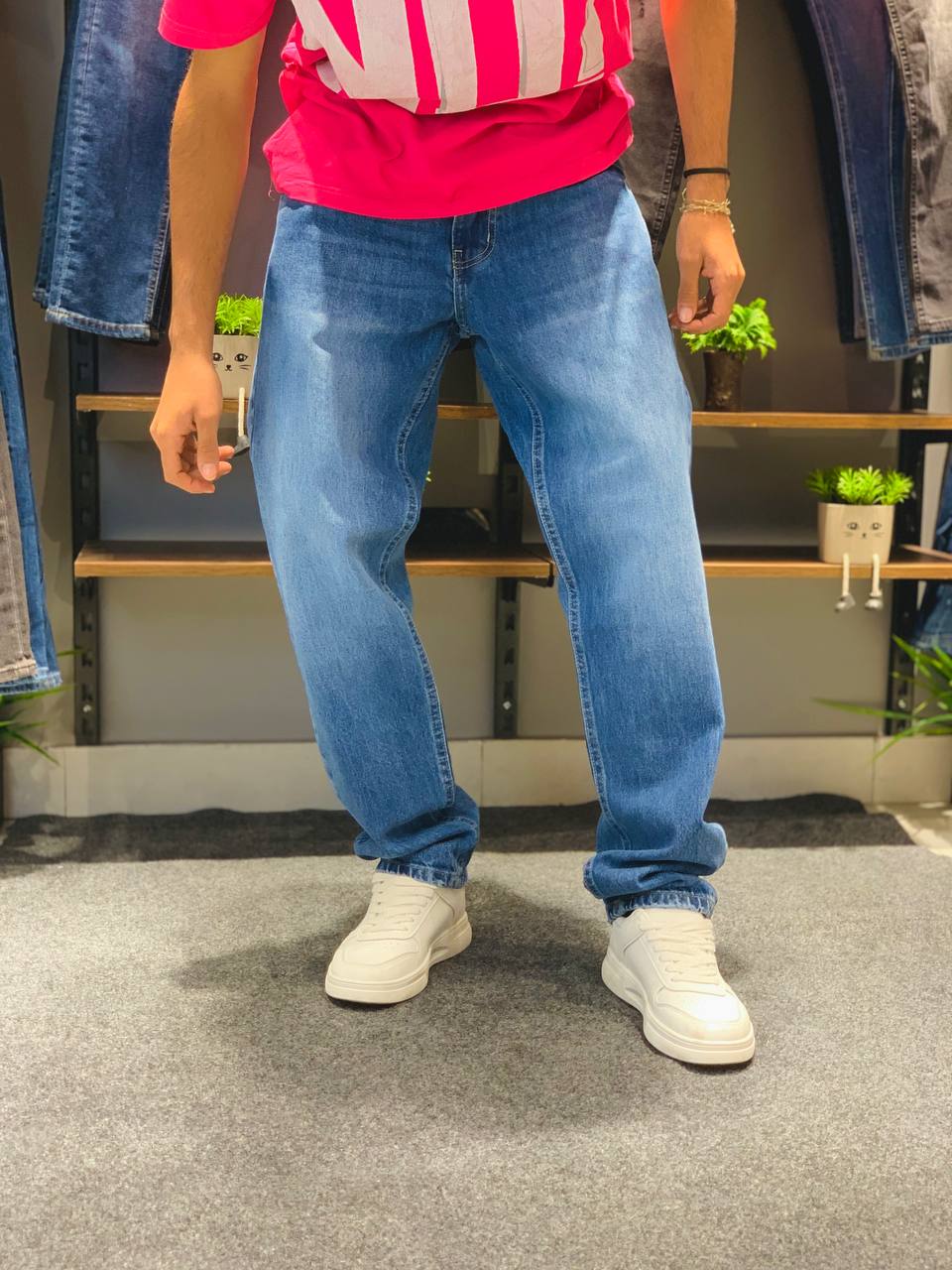 بنطلون وايد ليج كحلي P-25.